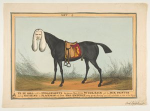 Skal selges med alle forlovelsene hans - Den berømte løpshestullsekken, 29. juni 1829. av William Heath