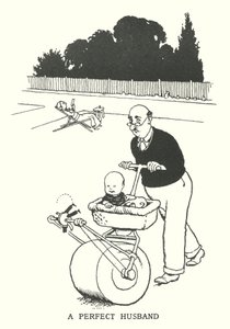 En perfekt ektemann (litho) av William Heath Robinson