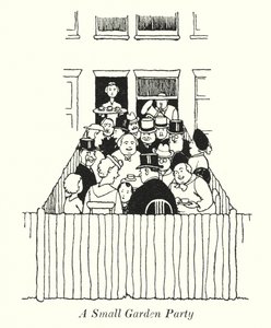 En liten hagefest (litho) av William Heath Robinson