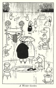En vinterhage (litho) av William Heath Robinson