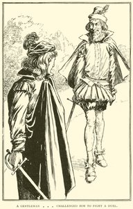 En gentleman? utfordret ham til å kjempe en duell av William Heath Robinson
