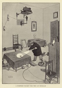 En overraskelsespakke til katteinnbruddstyven av William Heath Robinson