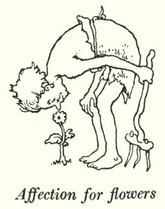 Hengivenhet for blomster (litho) av William Heath Robinson