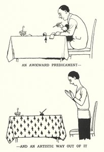 En vanskelig knipe og en kunstnerisk vei ut av det (litho) av William Heath Robinson
