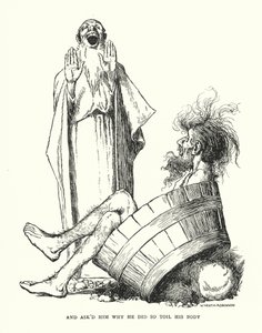 Og spurte ham hvorfor han slet så med kroppen sin (litho) av William Heath Robinson