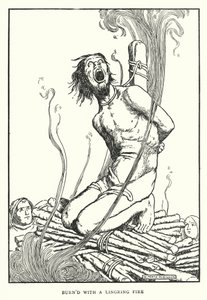 Brent med en langvarig ild (litho) av William Heath Robinson