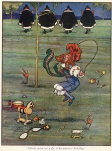 Charles brydde seg ikke en fiken, så gledene hans hadde slynget seg av William Heath Robinson