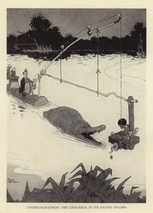 Kinematografi av krokodillen i dens hjemlige sumper av William Heath Robinson