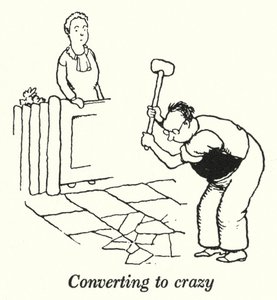 Konverterer til gal (litho) av William Heath Robinson