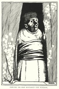 Trodde han hadde tatt feil av vinduet (gravering) av William Heath Robinson