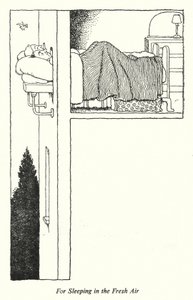 For å sove i frisk luft (litho) av William Heath Robinson
