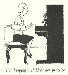 For å holde et barn på sin praksis (litho) av William Heath Robinson