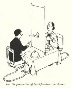 For forebygging av aerbitet ved frokosttid (litho) av William Heath Robinson