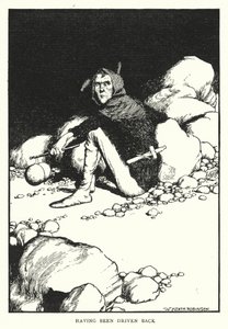 Etter å ha blitt kjørt tilbake (litho) av William Heath Robinson