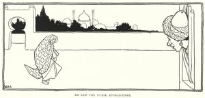 Han så sykepleieren nærme seg (gravering) av William Heath Robinson