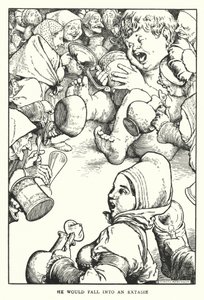 Han ville falle inn i en extasie (litho) av William Heath Robinson