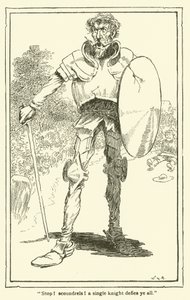 Illustrasjon for Don Quixote (litho) av William Heath Robinson