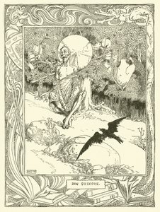 Illustrasjon for Don Quixote (litho) av William Heath Robinson