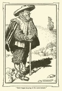 Illustrasjon for Don Quixote (litho) av William Heath Robinson