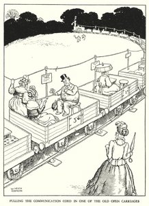 Illustrasjon for Railway Ribaldry av W Heath Robinson (litho) av William Heath Robinson