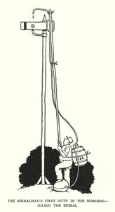 Illustrasjon for Railway Ribaldry av W Heath Robinson (litho) av William Heath Robinson