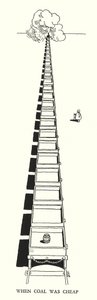 Illustrasjon for Railway Ribaldry av W Heath Robinson (litho) av William Heath Robinson