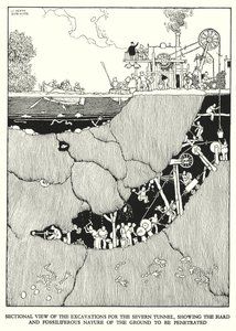 Illustrasjon for Railway Ribaldry av W Heath Robinson (litho) av William Heath Robinson
