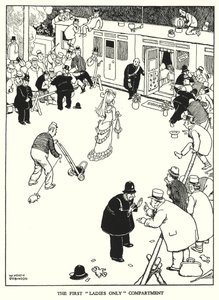 Illustrasjon for Railway Ribaldry av W Heath Robinson (litho) av William Heath Robinson