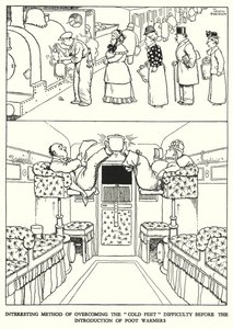 Illustrasjon for Railway Ribaldry av W Heath Robinson (litho) av William Heath Robinson