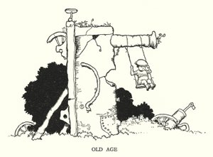 Illustrasjon for Railway Ribaldry av W Heath Robinson (litho) av William Heath Robinson