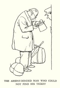 Illustrasjon for Railway Ribaldry av W Heath Robinson (litho) av William Heath Robinson