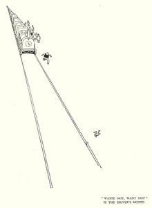 Illustrasjon for Railway Ribaldry av W Heath Robinson (litho) av William Heath Robinson