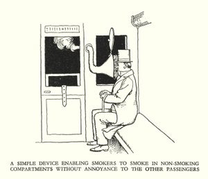Illustrasjon for Railway Ribaldry av W Heath Robinson (litho) av William Heath Robinson