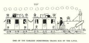 Illustrasjon for Railway Ribaldry av W Heath Robinson (litho) av William Heath Robinson