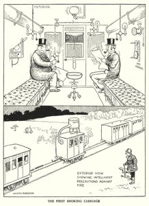 Illustrasjon for Railway Ribaldry av W Heath Robinson (litho) av William Heath Robinson