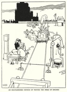 Illustrasjon for Railway Ribaldry av W Heath Robinson (litho) av William Heath Robinson