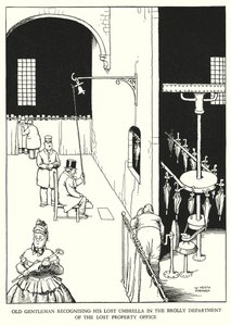 Illustrasjon for Railway Ribaldry av W Heath Robinson (litho) av William Heath Robinson