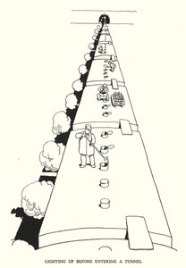 Illustrasjon for Railway Ribaldry av W Heath Robinson (litho) av William Heath Robinson
