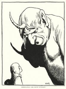 Umiddelbart dukket ånden opp (gravering) av William Heath Robinson