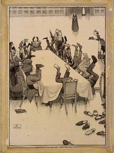Inspeksjon av strømper på julaften (blekk og vask) av William Heath Robinson