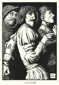 La oss gå tilbake (litho) av William Heath Robinson