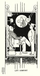 Livskomfort (litho) av William Heath Robinson