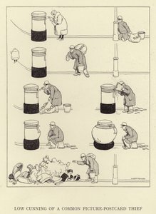 Lav list av en vanlig postkorttyv av William Heath Robinson