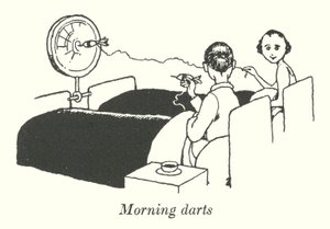 Morgen dart (litho) av William Heath Robinson
