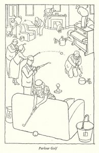 Parlor Golf (stein) av William Heath Robinson