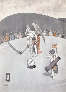 Sette ut det gamle hullet (penn og blekk) av William Heath Robinson