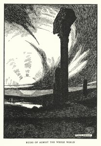 Ruiner av nesten hele verden (litho) av William Heath Robinson