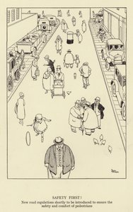 Sikkerhet først! Nye veiregler skal snart innføres for å ivareta sikkerhet og komfort for fotgjengere av William Heath Robinson