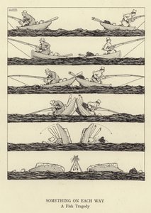 Noe på hver vei, en fisketragedie av William Heath Robinson