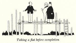 Ta en leilighet før ferdigstillelse (litho) av William Heath Robinson